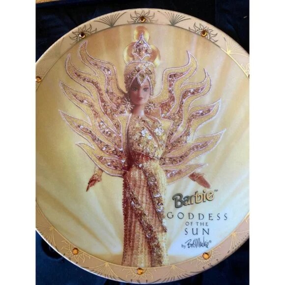 Barbie Collectibles Limited Porcelain Plate Goddess Sun Moon ENESCO Bob Mackie - Picture 3 of 7